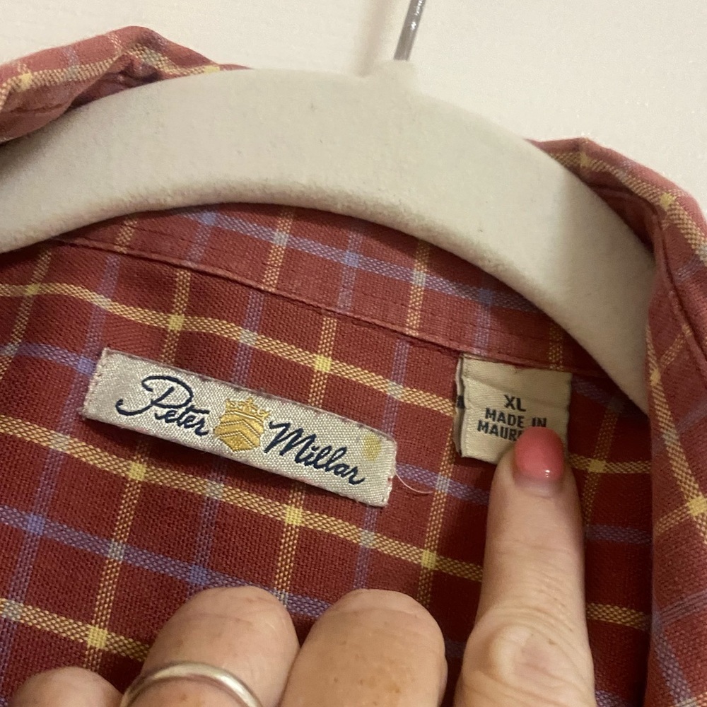 Peter Millar Rust Button Down - image 7